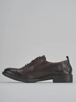 Outlet Stringate tacco 1cm pelle testa Donna Stringate