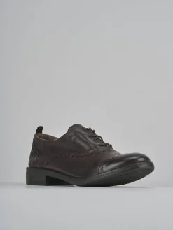 Outlet Stringate tacco 1cm pelle testa Donna Stringate