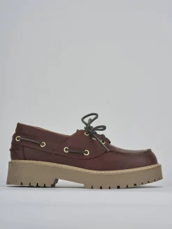 Online Stringate tacco 3cm pelle bordo' Donna Stringate