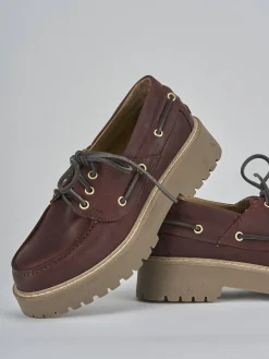 Online Stringate tacco 3cm pelle bordo' Donna Stringate