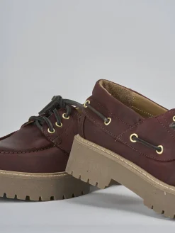 Online Stringate tacco 3cm pelle bordo' Donna Stringate