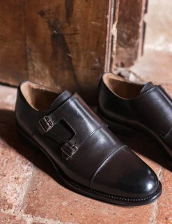 Sale Stringate tacco 1cm pelle testa Uomo Stringate