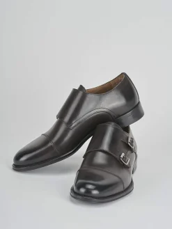 Sale Stringate tacco 1cm pelle testa Uomo Stringate