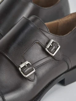 Sale Stringate tacco 1cm pelle testa Uomo Stringate