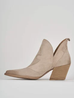 Clearance Tronchetto tacco 7 cm camoscio Donna Stivaletti Tacco Alto