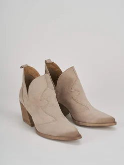 Clearance Tronchetto tacco 7 cm camoscio Donna Stivaletti Tacco Alto