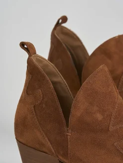 Discount Tronchetto tacco 7 cm camoscio Donna Stivaletti Tacco Alto