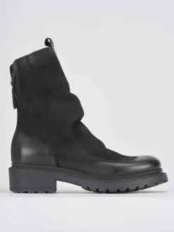 New Tronchetto tacco 2 cm nabuk Donna Stivaletti Tacco Basso