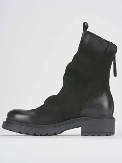 New Tronchetto tacco 2 cm nabuk Donna Stivaletti Tacco Basso