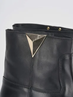 Tronchetto tacco 1 cm pelle Donna Stivaletti Tacco Basso